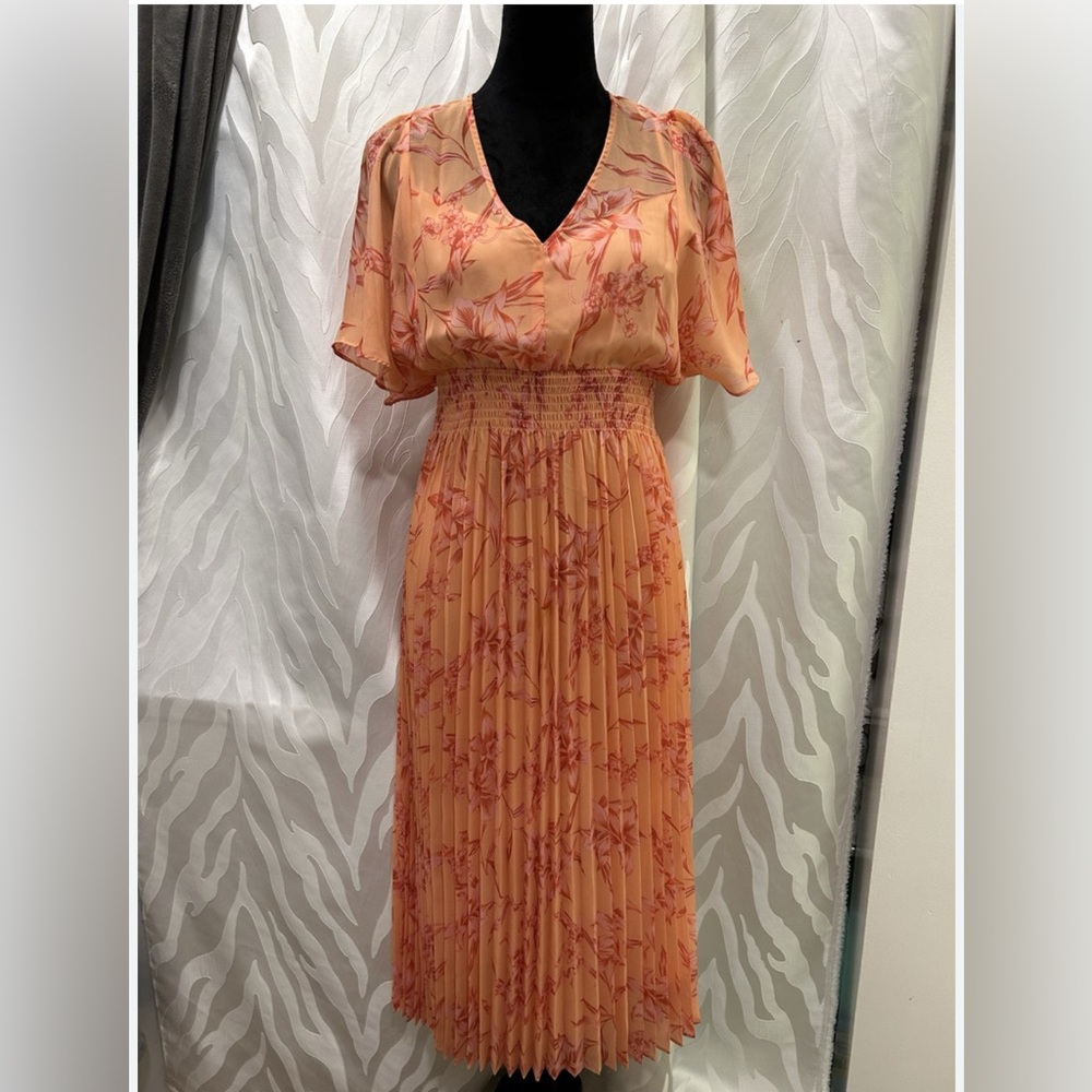 Taylor Floral Coral Dress
